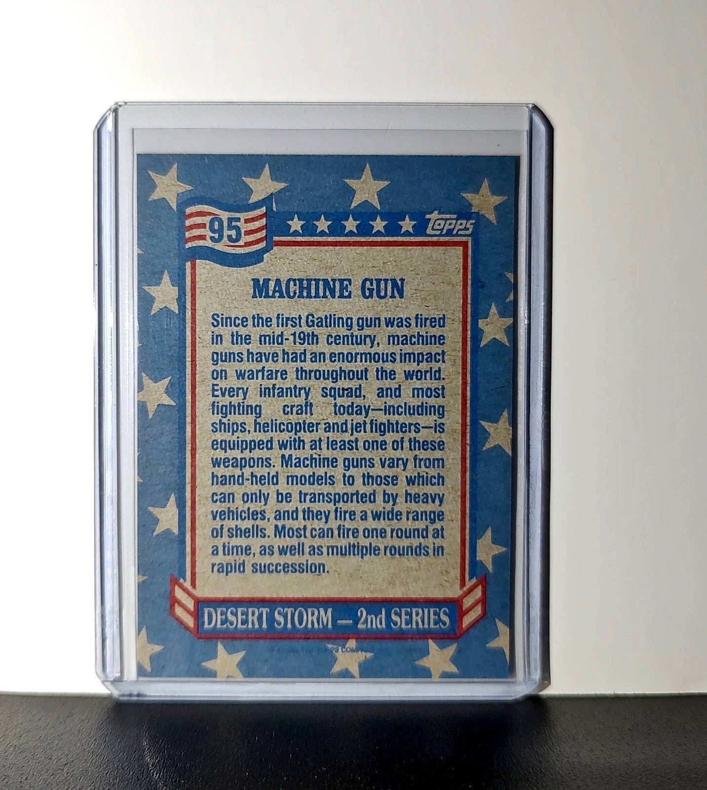 Machine Gun 1991 Topps Desert Storm #95 Card