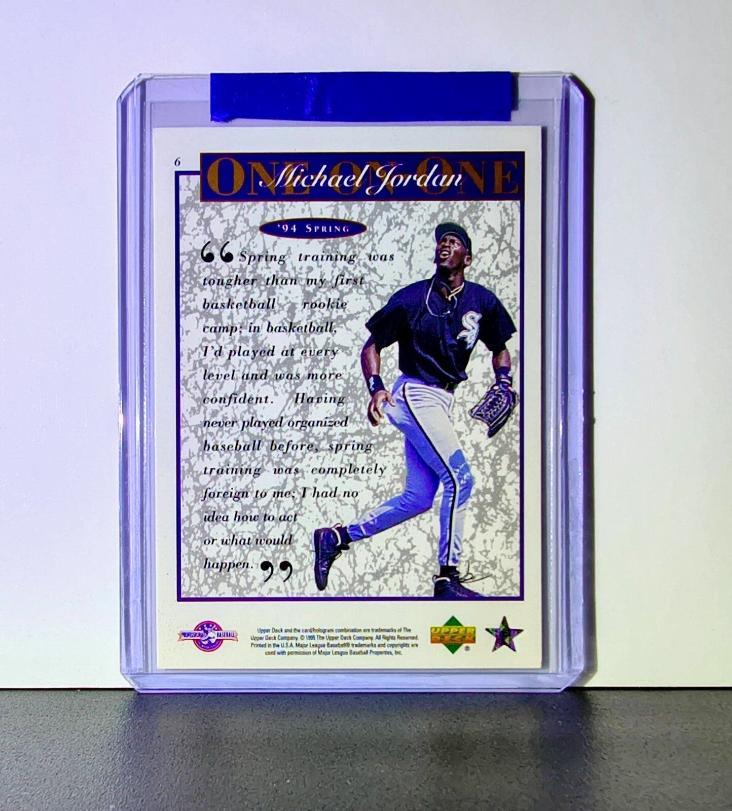 Michael Jordan 1995 Upper Deck Minors One on One #6 Basketball Card Bulls