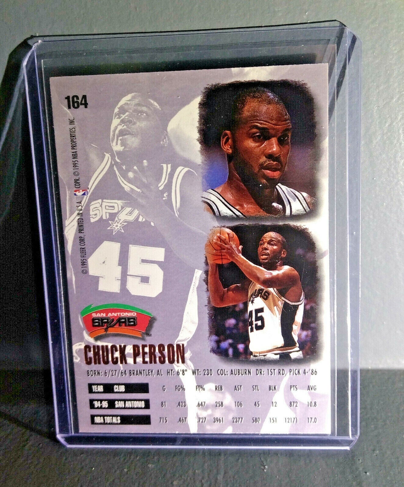 1995-96 Chuck Person Fleer Ultra #164 Basketball Card