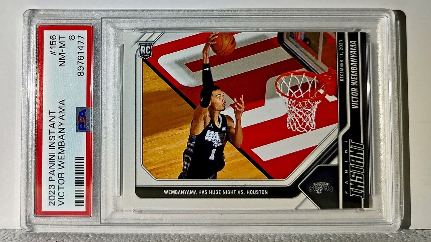 Victor Wembanyama 2023-24 Panini #156 NBA Rookie Basketball Card 1 of 2234 PSA 8