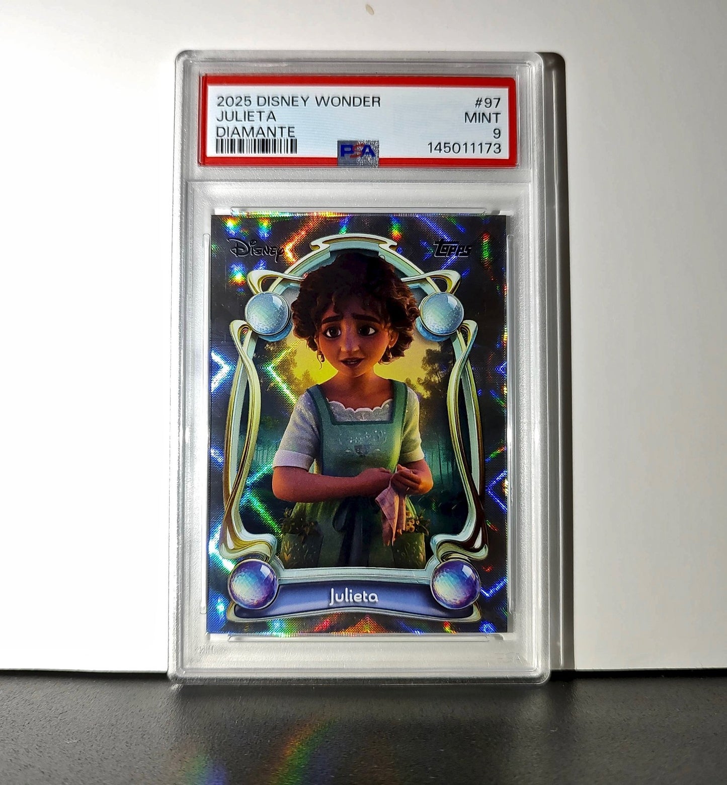 Julieta 2025 Topps Disney Wonder #97 Winter Variant Card Encanto PSA 9