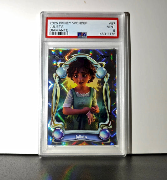 Julieta 2025 Topps Disney Wonder #97 Winter Variant Card Encanto PSA 9