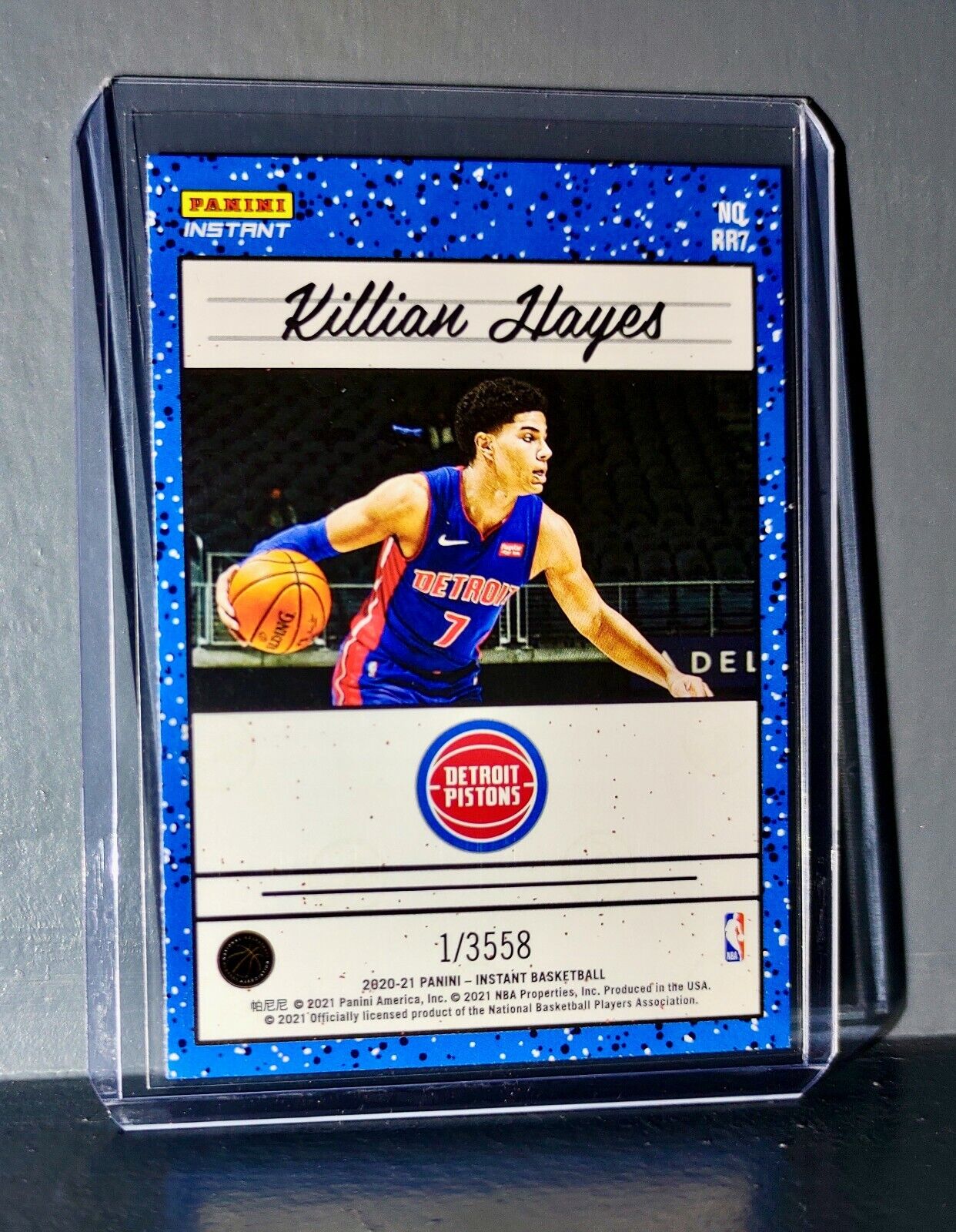 Killian Hayes 2020-2021 Panini NBA Instant #7 Rated Rookie Retro Card 1/3558