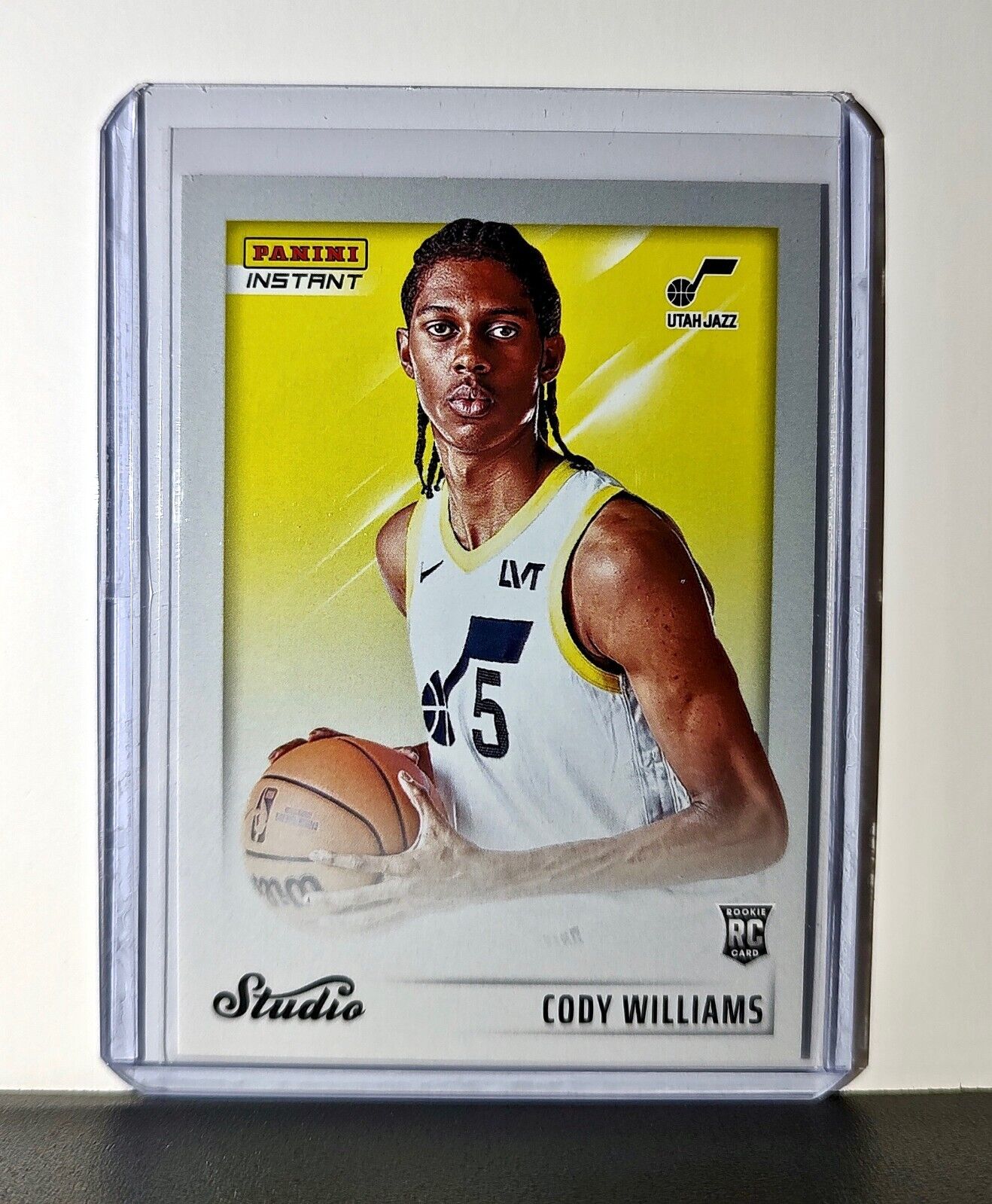Cody Williams 2024-25 Panini NBA Studio #26 Rookie Card Utah Jazz 1/275