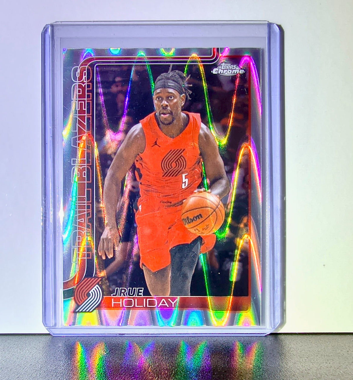 Jrue Holiday 2025-26 NBA Topps Chrome Update RayWave Refractor #64 Card