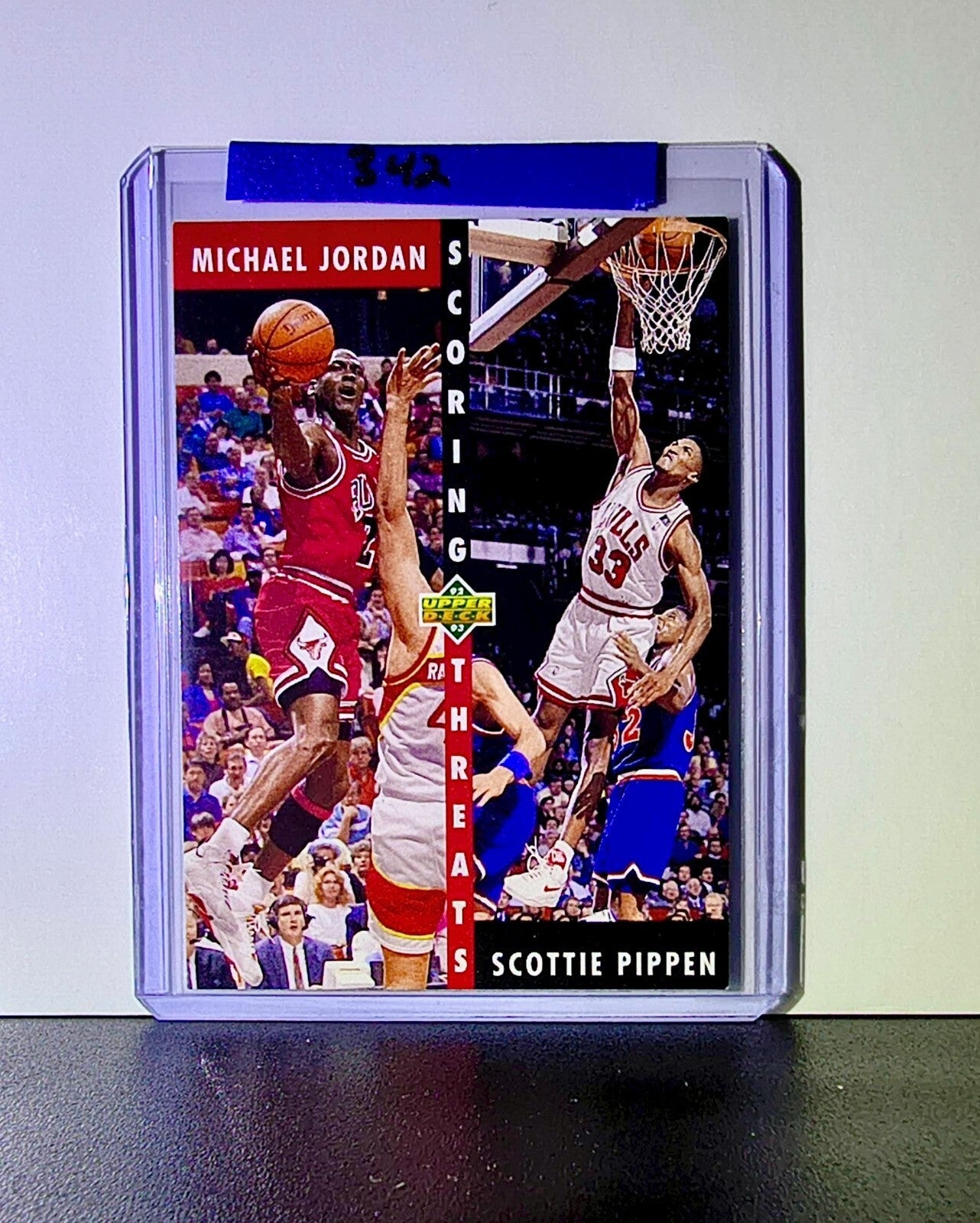 Michael Jordan Scottie Pippen Scoring Threats 1992-93 Upper Deck #62 Card Bulls