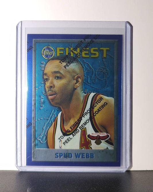 Spud Webb 1995-96 Topps Finest NBA #195 Card Atlanta Hawks