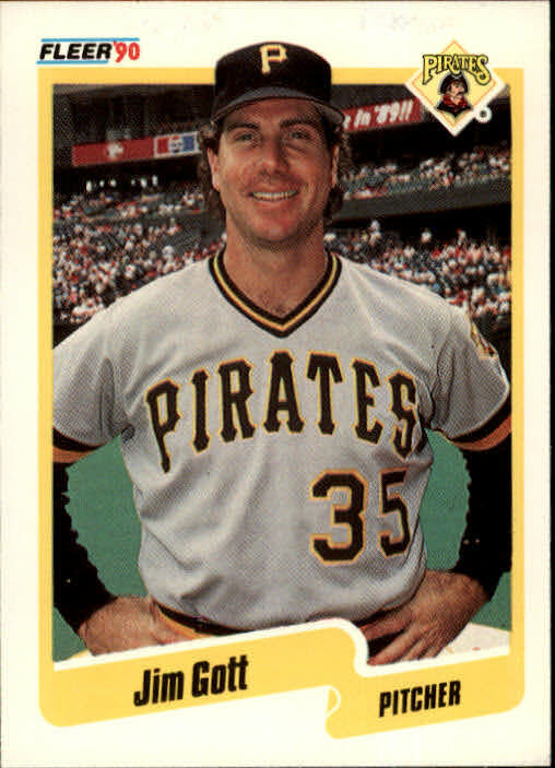 1990 Jim Gott Fleer Baseball Card #466
