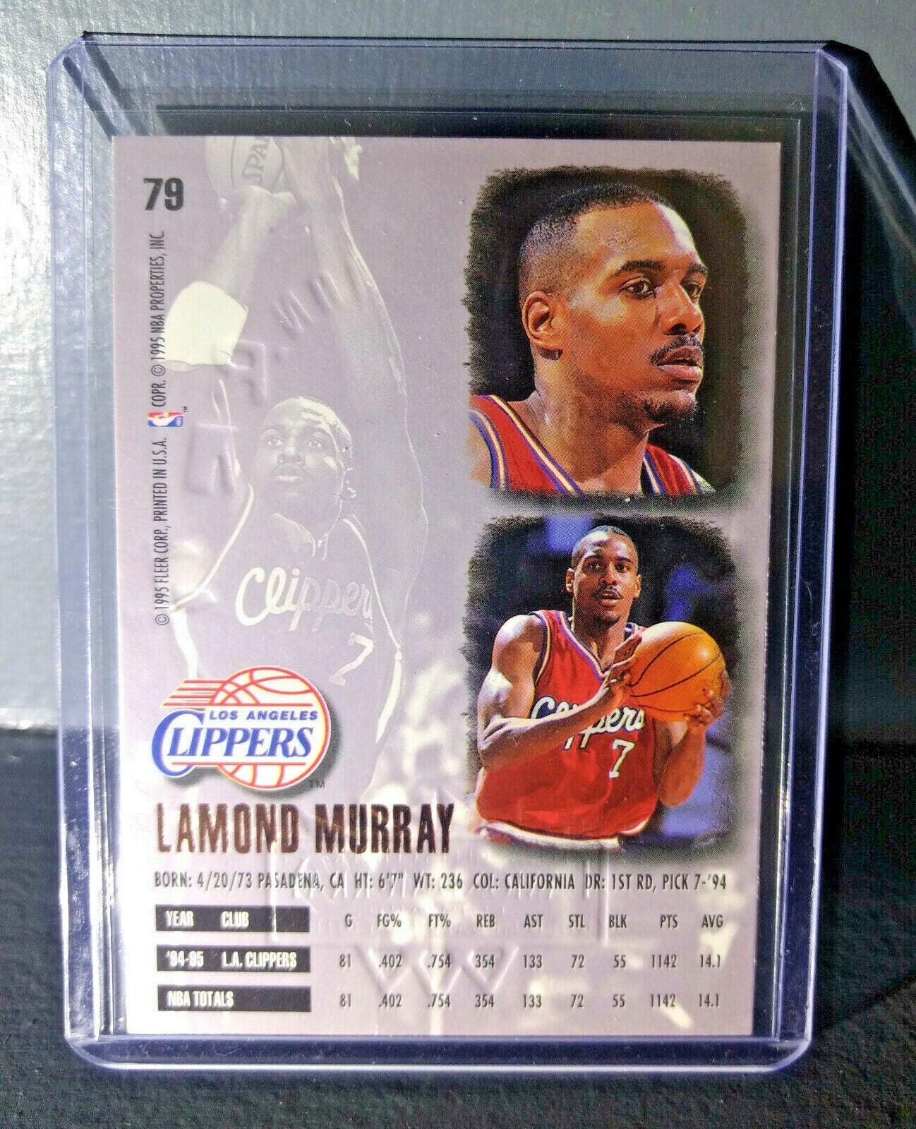 1995-96 Lamond Murray Fleer Ultra Gold Medallion #79 Basketball Card