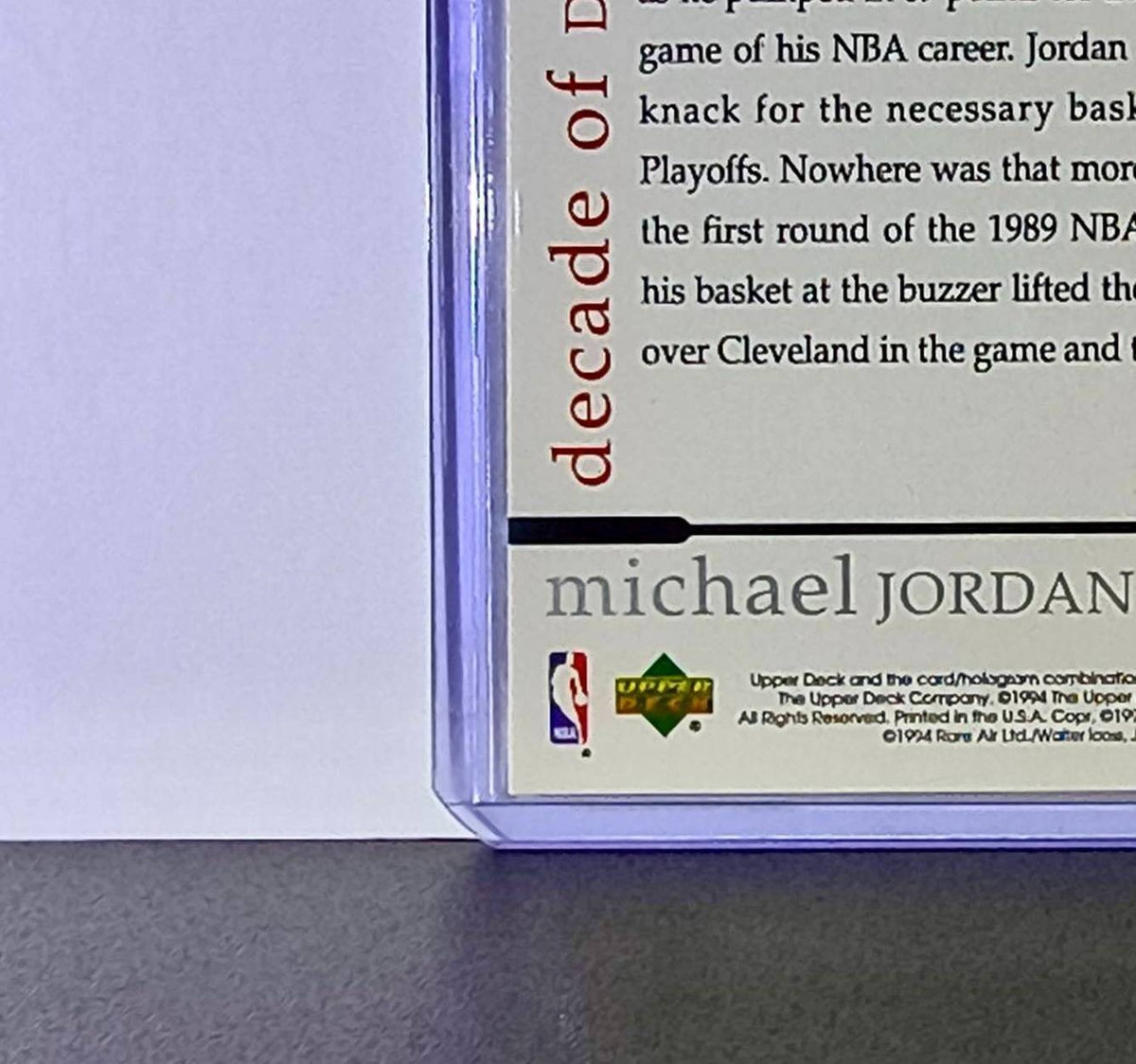 Michael Jordan 1994 Upper Deck Rare Air MJ Decade of Dominance #82 Card Bulls