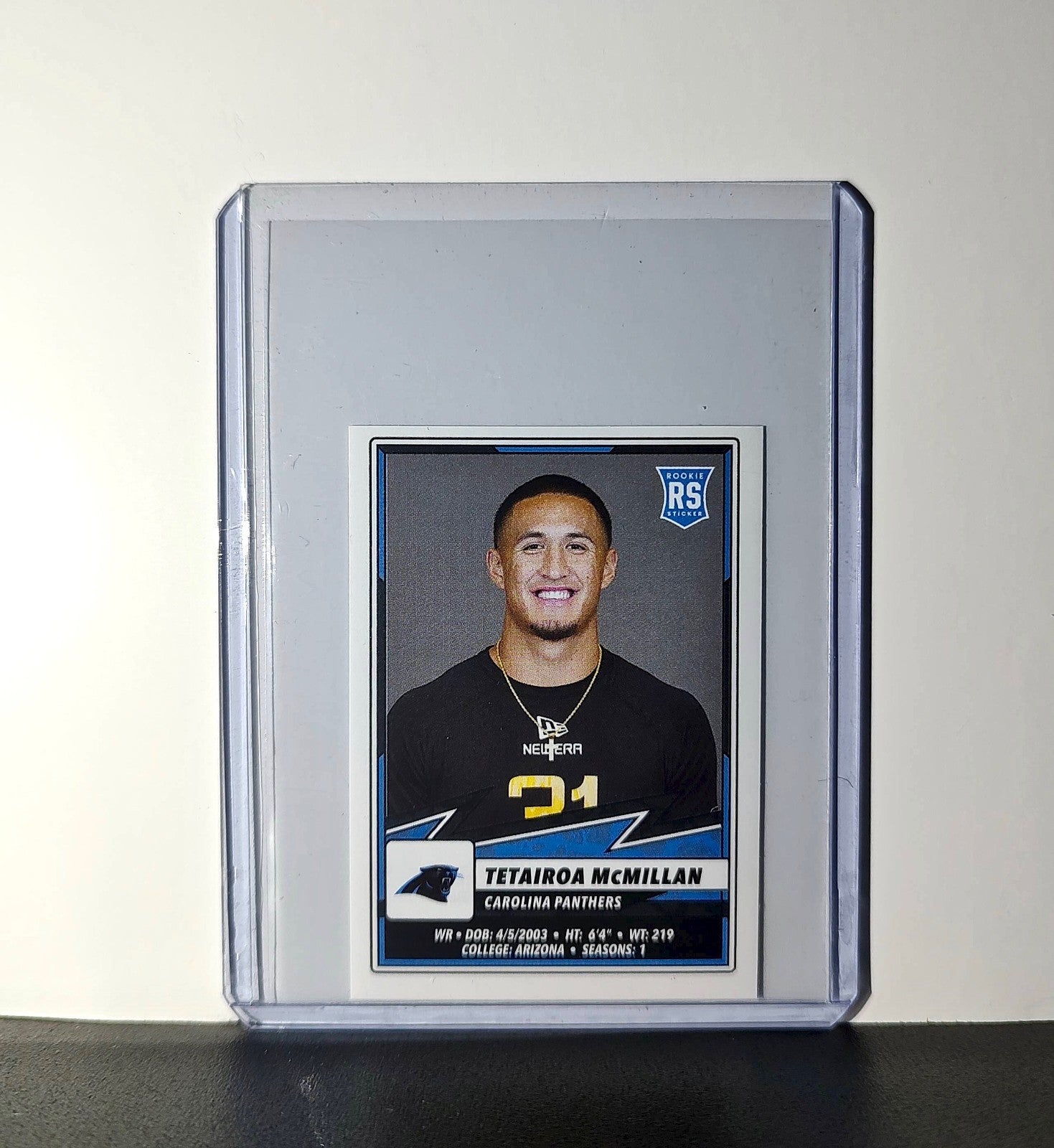 Tetairoa McMillan Rookie 2025 Panini NFL #448 Sticker Panthers