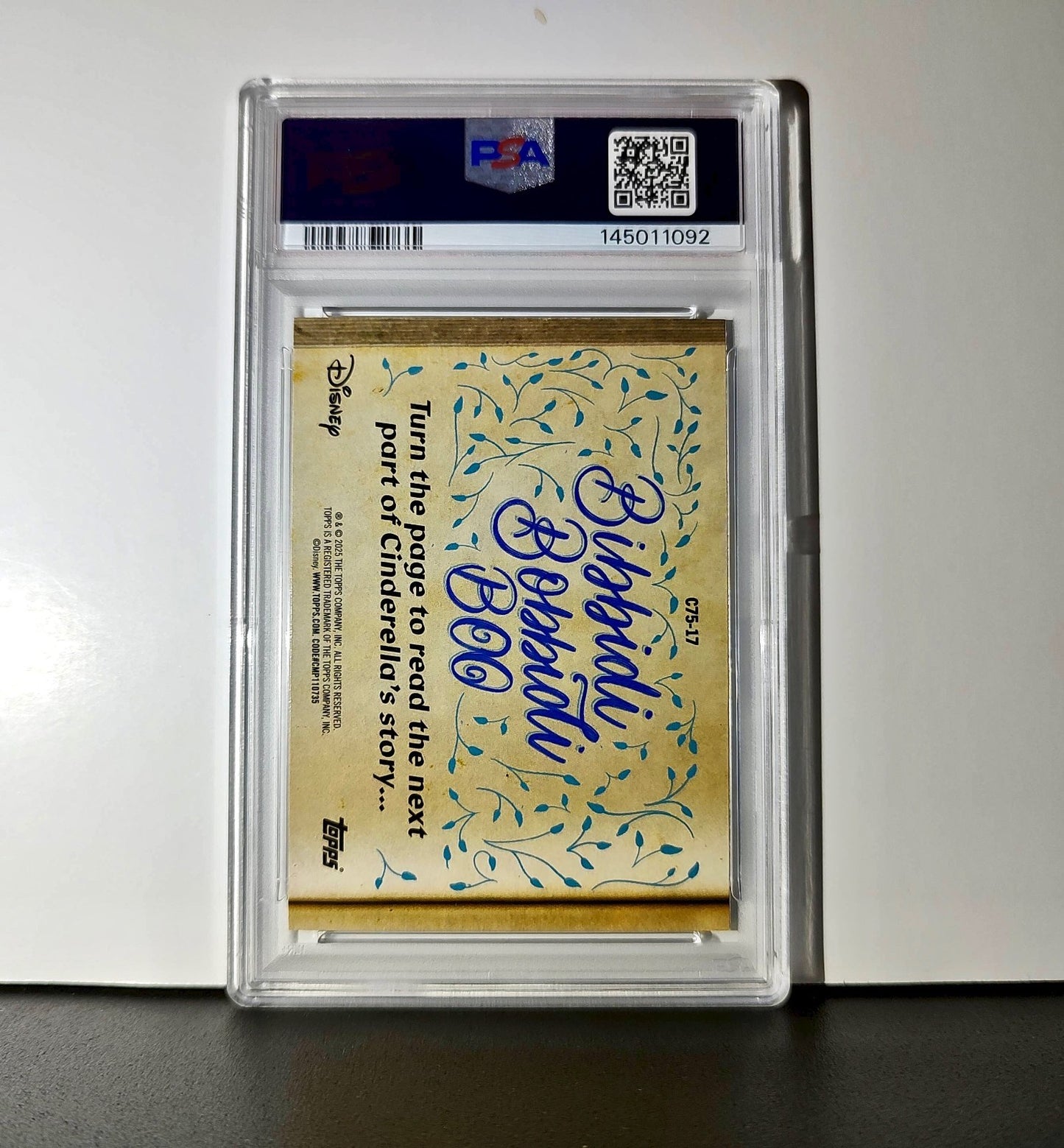 So this is love 2025 Topps Disney #C75-17 Card Cinderella 75th Story PSA 10