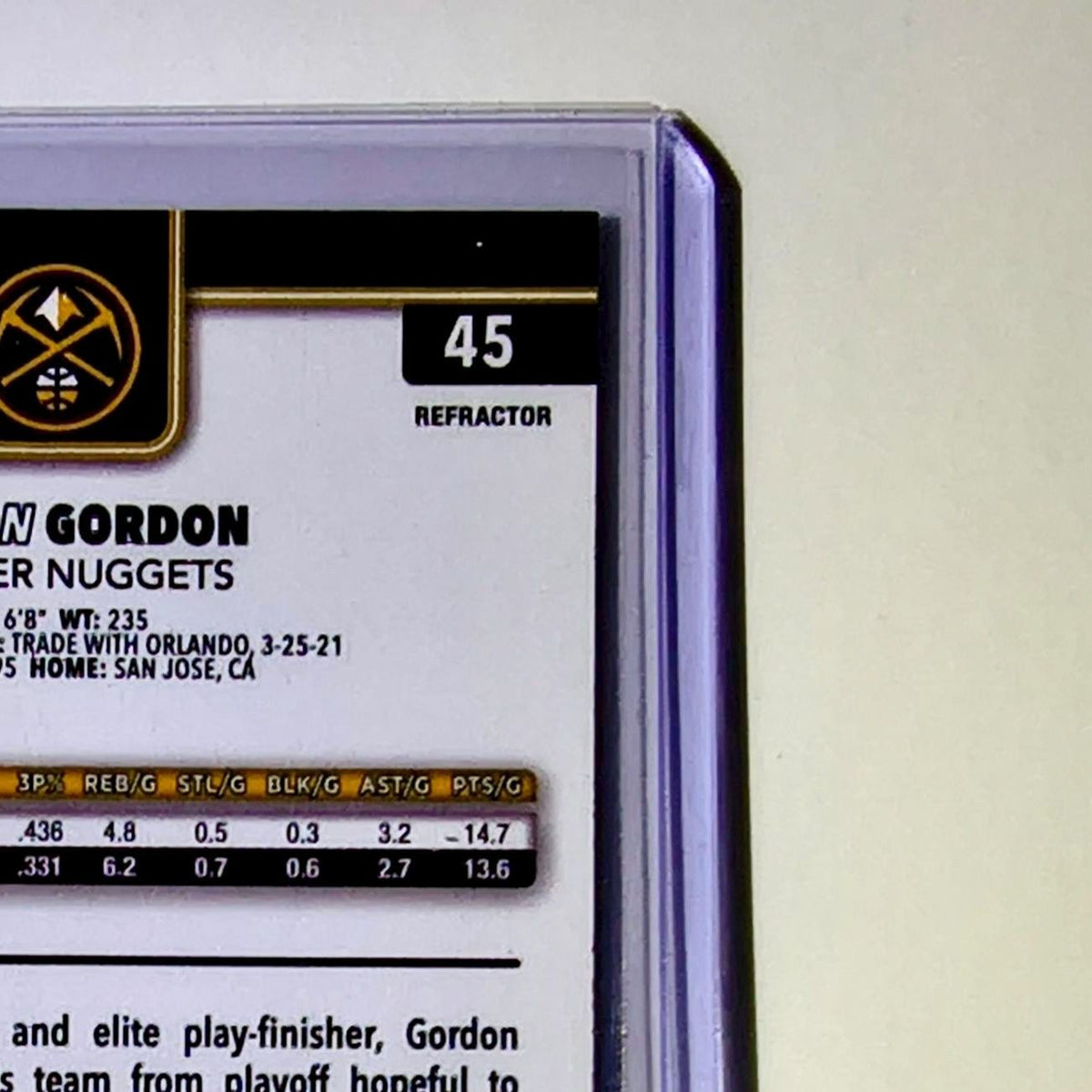 Aaron Gordon 2025-26 NBA Topps Chrome Update Refractor #45 Card Denver Nuggets