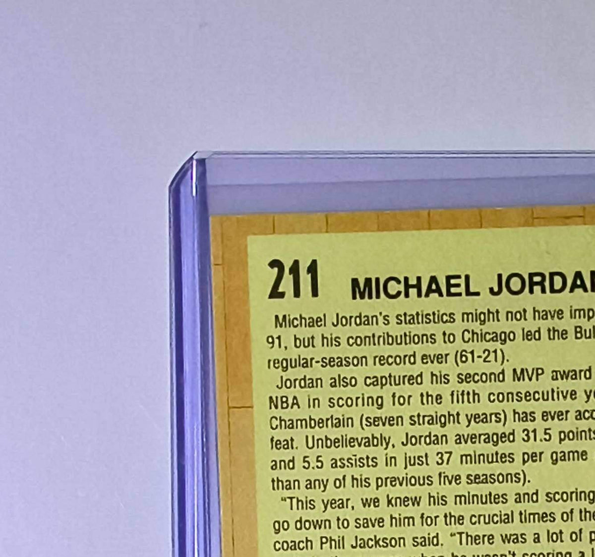 Michael Jordan 1991-92 Fleer All-Star Team #211 Basketball Card Chicago Bulls