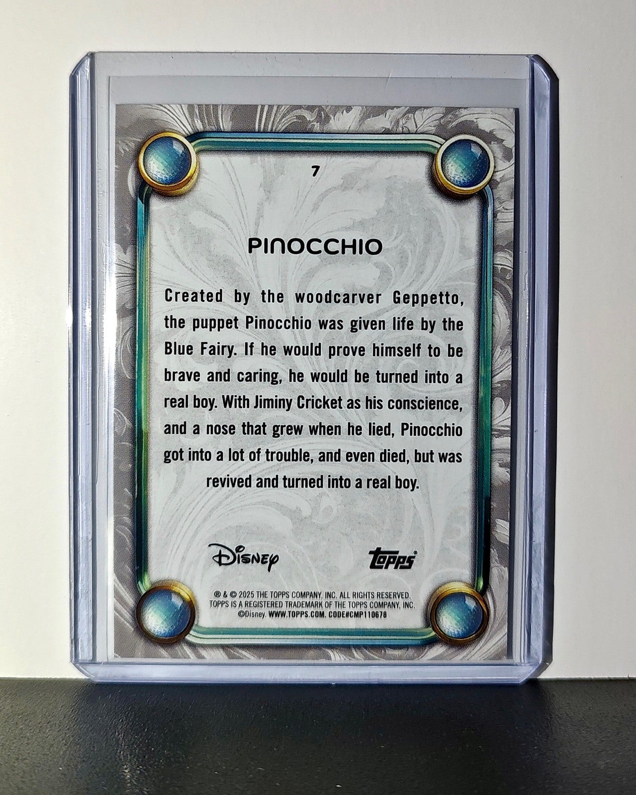 Pinocchio 2025 Topps Disney Wonder #7 Card Pinocchio