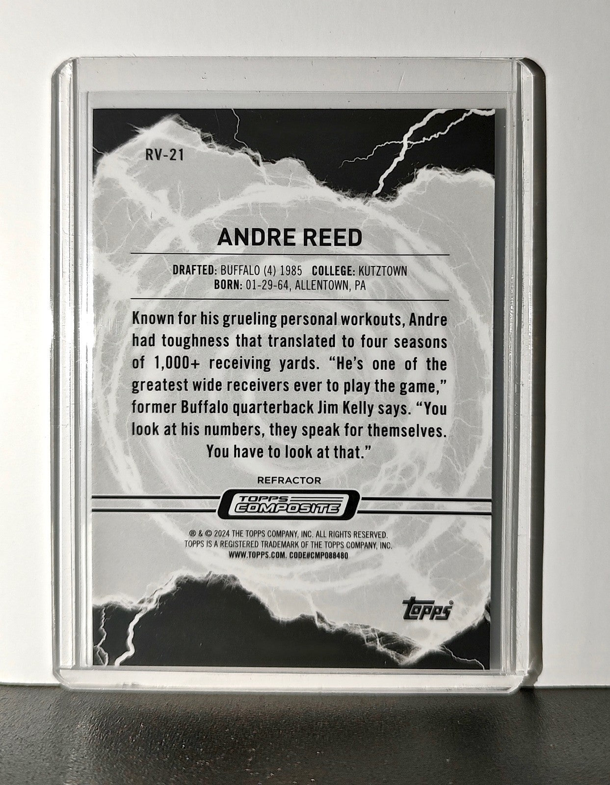 Andre Reed Refractor 2023 Topps Resurgence Voltaic NFL #RV-21 Card Buffalo Bills