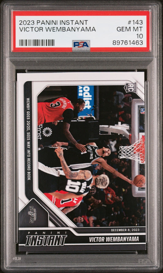 Victor Wembanyama 2023-24 Panini #143 NBA Rookie Basketball Card PSA 10 Gem Mint