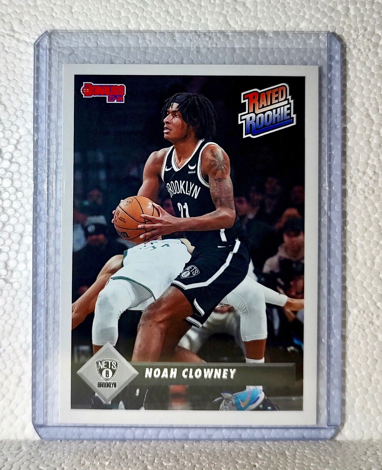 Noah Clowney 2023-24 Panini NBA #38 Rated Rookie Retro Card Brooklyn Nets 1/715