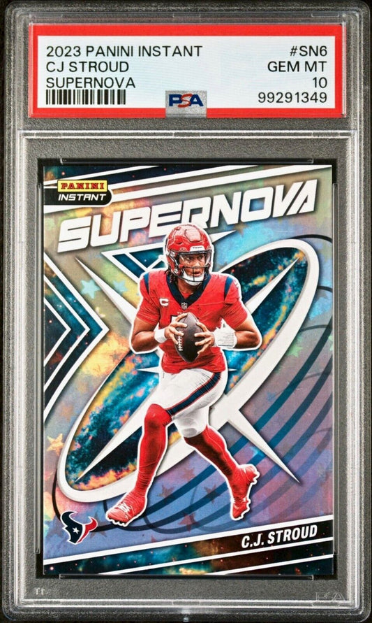 C.J. Stroud 2023 Panini Supernova NFL #SN-6 Football Card PSA 10 Gem