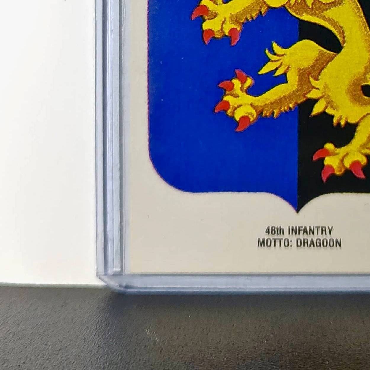 48th Infantry Motto: Dragoon 1991 Topps Desert Storm #10 Sticker Card