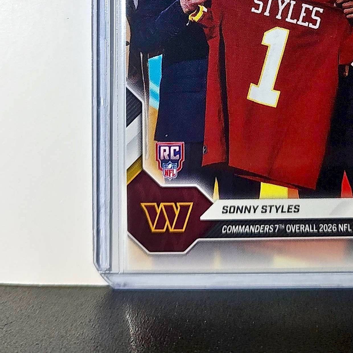 Sonny Styles Rookie 2026 Topps Now Draft Night #SSTY Card Washington Commanders