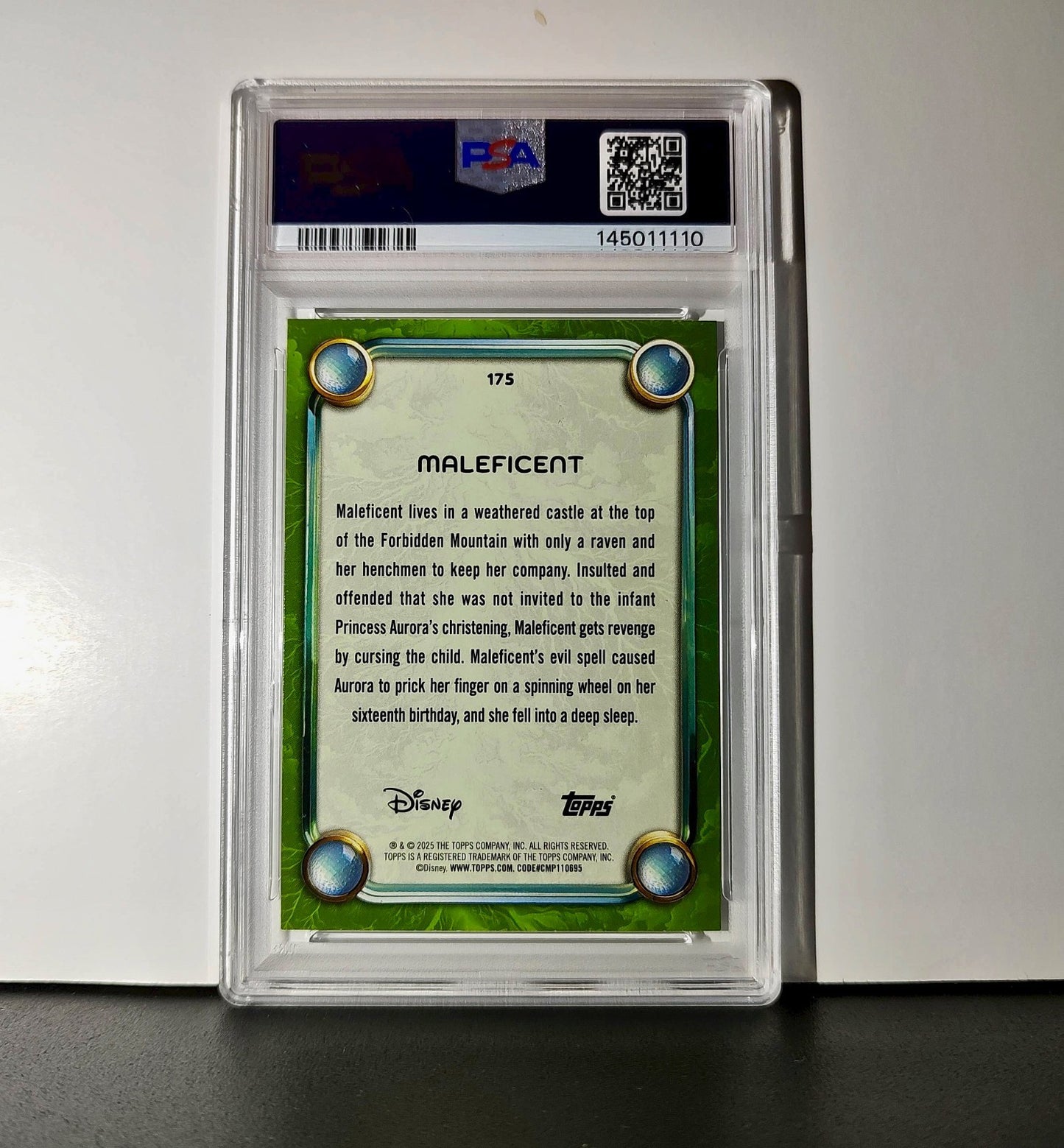 Maleficent 2025 Topps Disney Wonder #175 Card Sleeping Beauty PSA 8