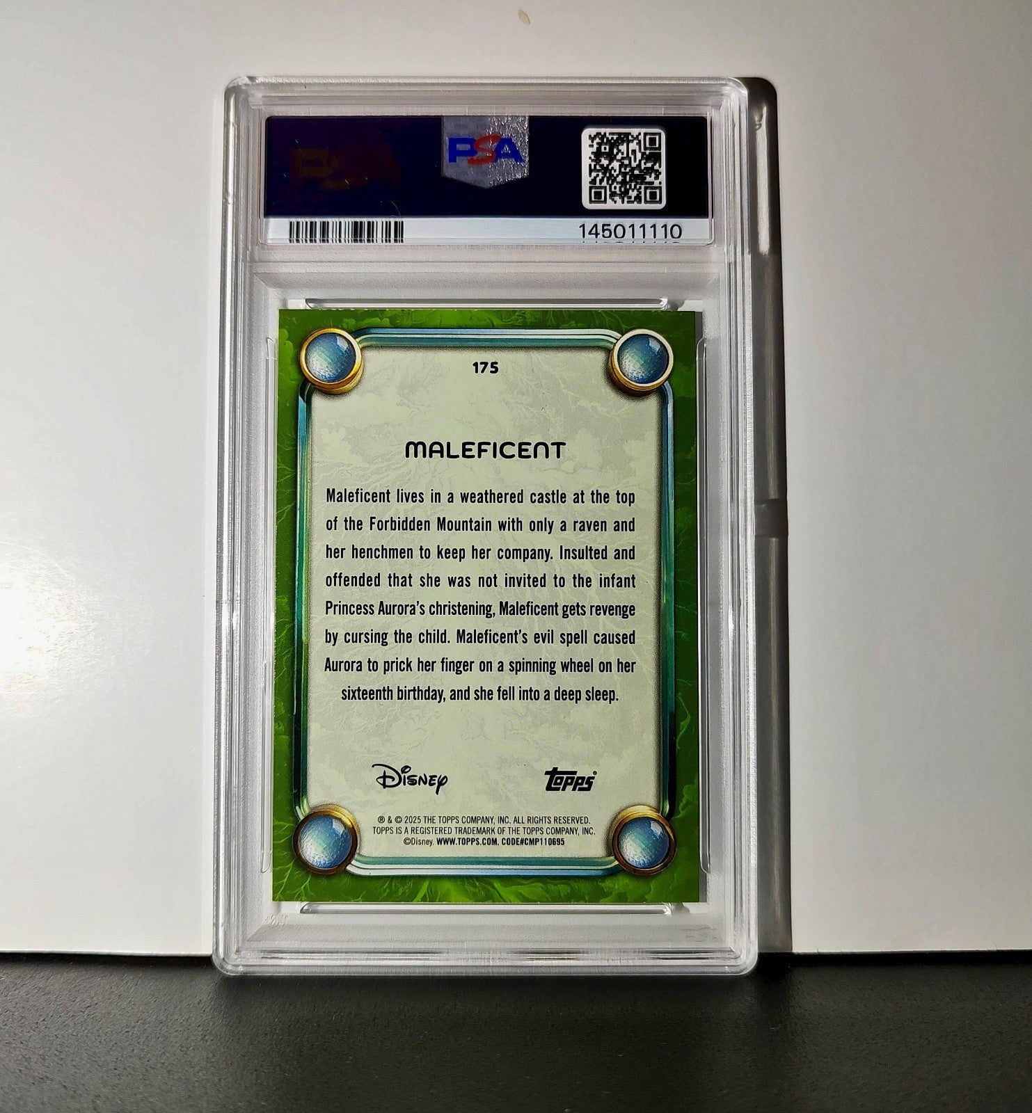 Maleficent 2025 Topps Disney Wonder #175 Card Sleeping Beauty PSA 8