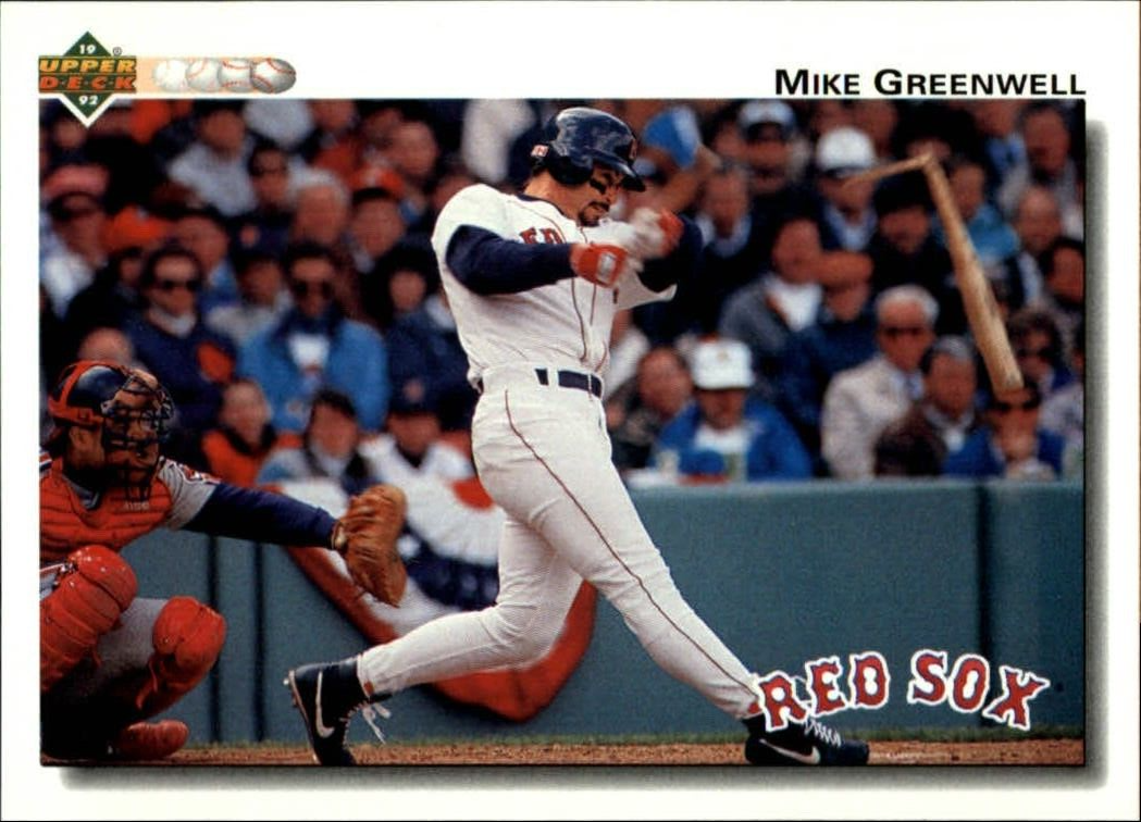 Mike Greenwell 1992 Upper Deck MLB #275 Baseball Card Boston Red Sox