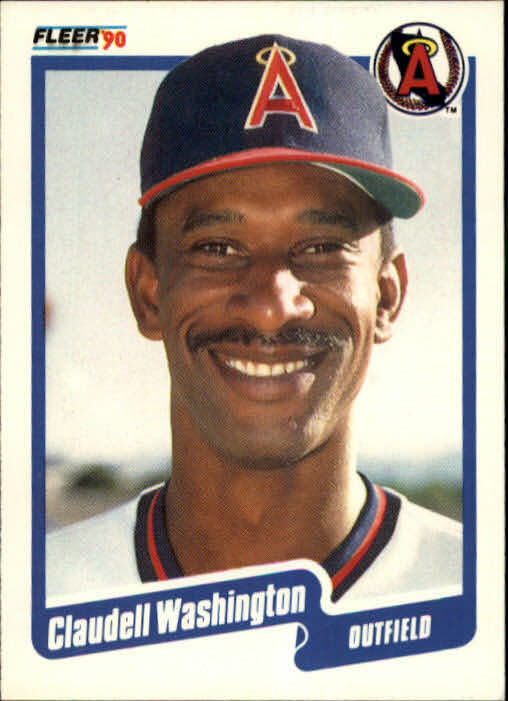 1990 Claudell Washington Fleer Baseball Card #146