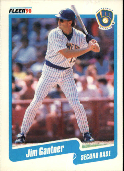 1990 Jim Gantner Fleer Baseball Card #324