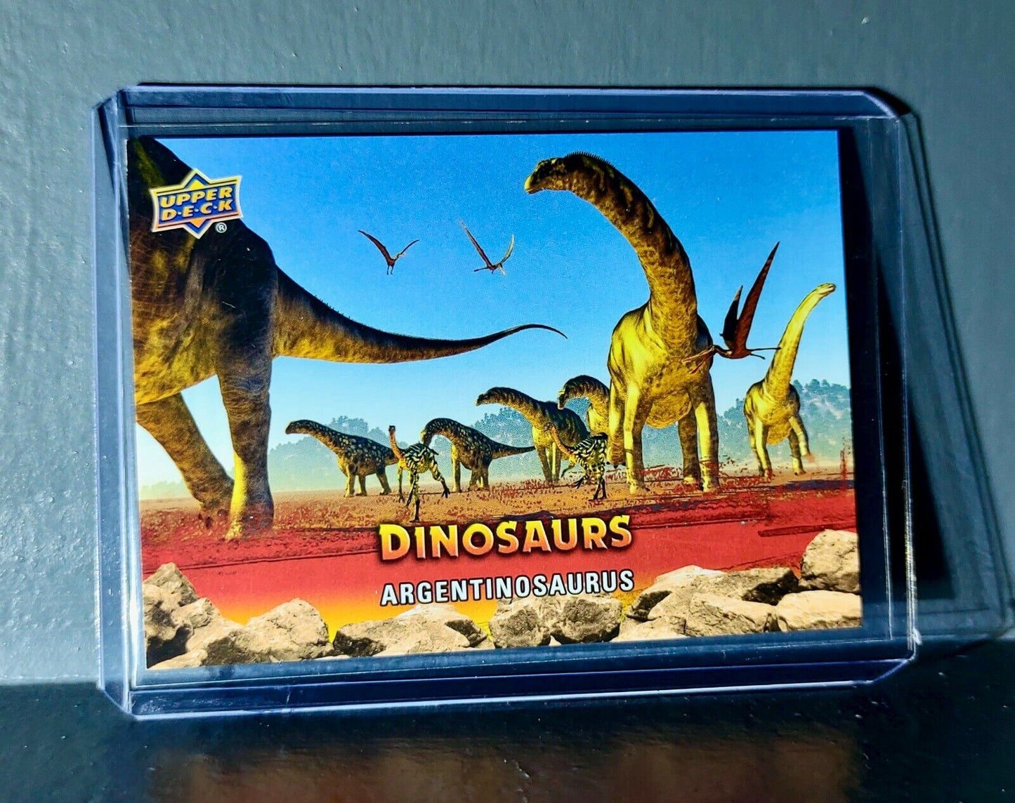 2015 Upper Deck Dinosaurs Argentinosaurus Extinction Red Parallel #2 Card