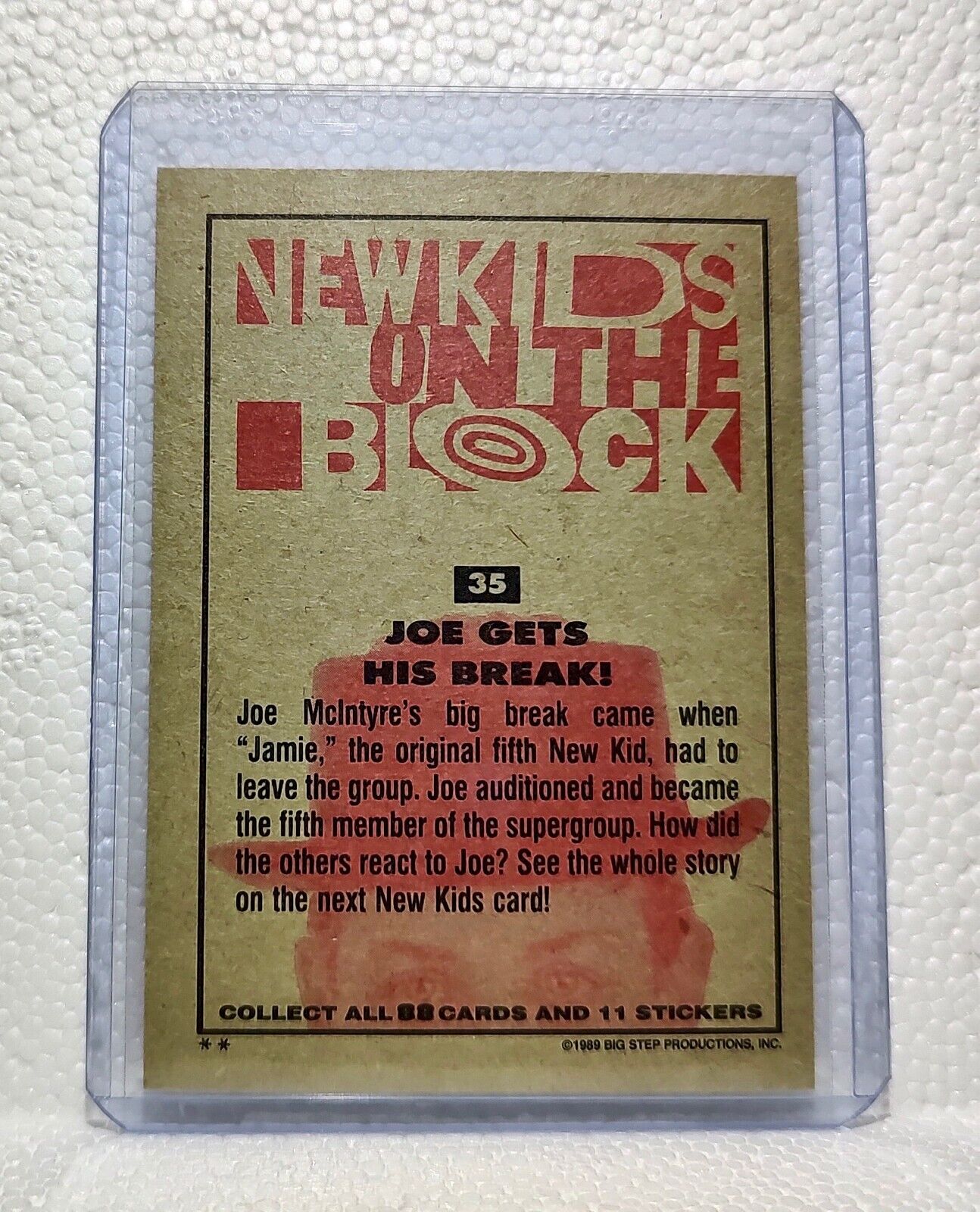 Joe Gets His Break! 1989 New Kids on the Block #35 Trading Card