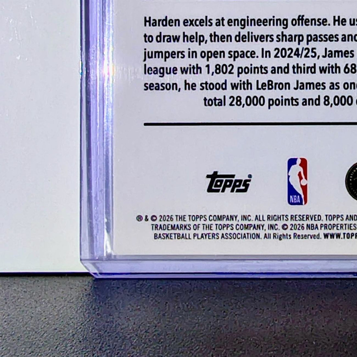 James Harden 2025-26 NBA Topps Chrome Update X-Fractor #33 Card Angeles Clippers