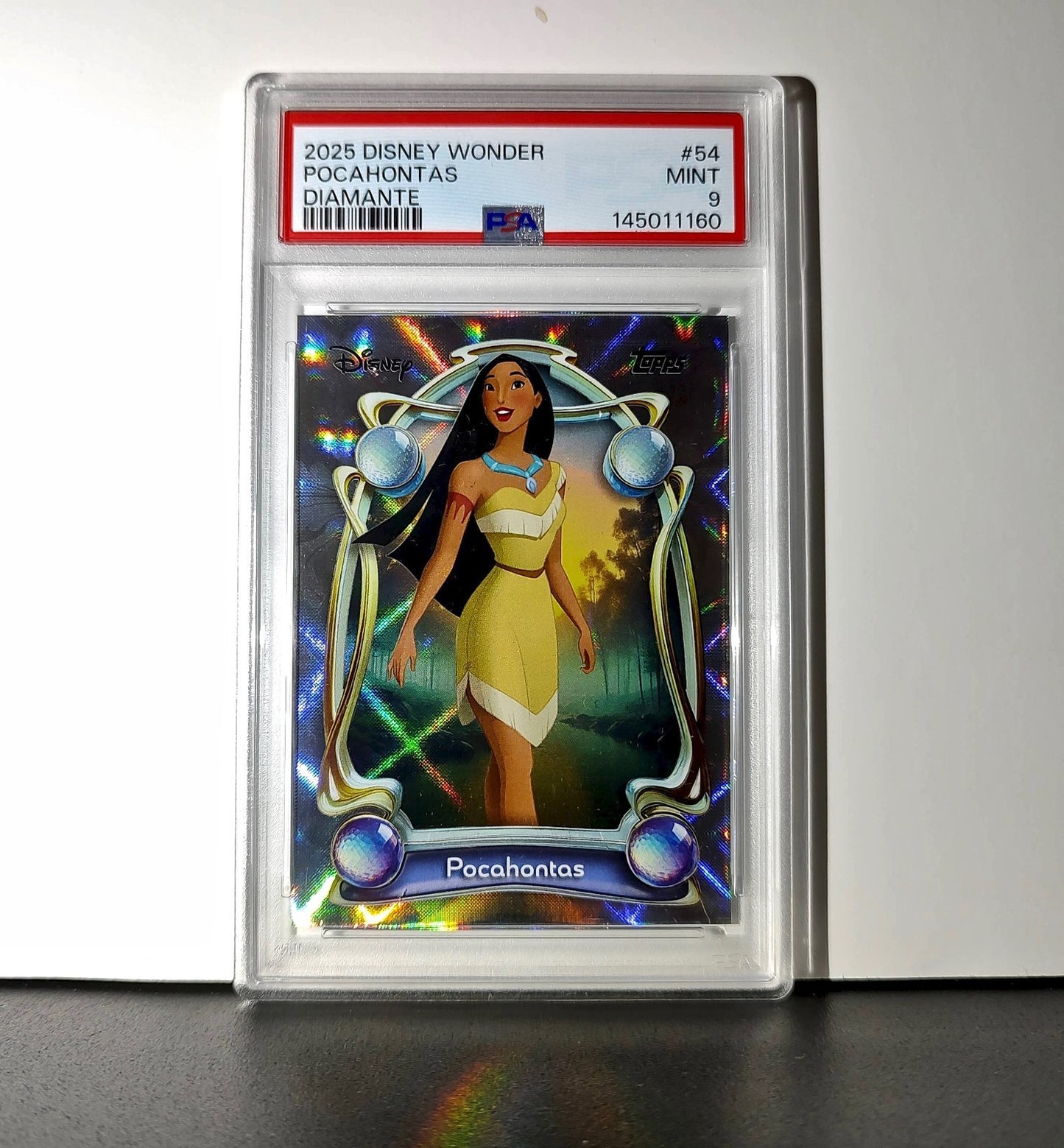 Pocahontas 2025 Topps Disney Wonder #54 Winter Variant Card Pocahontas PSA 9
