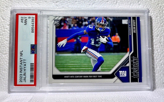 Jalin Hyatt 2023 Panini NFL Rookie Football #62 Card 1 of 67 Giants PSA 9 Mint