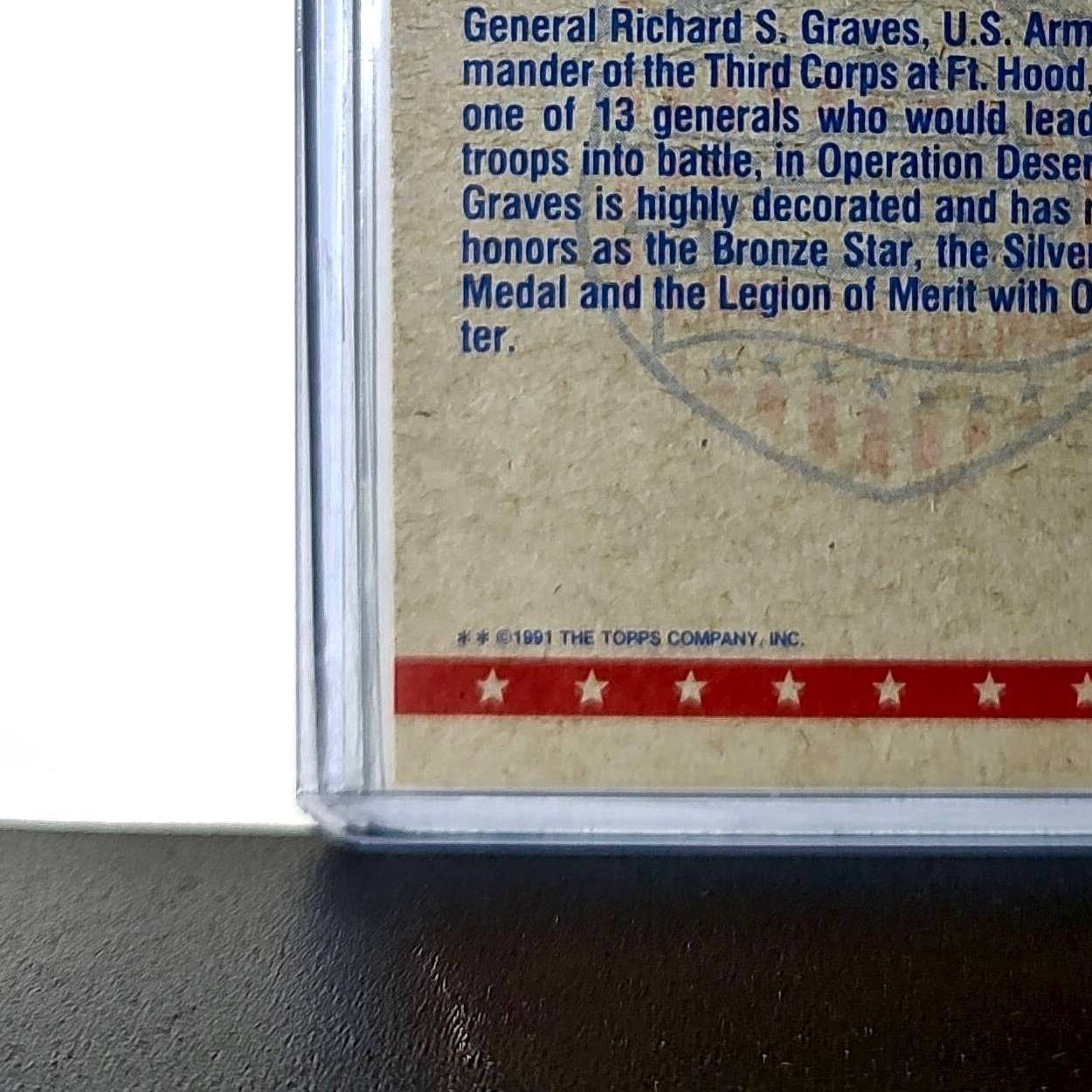 General Richard G. Graves 1991 Topps Desert Storm #5 Card