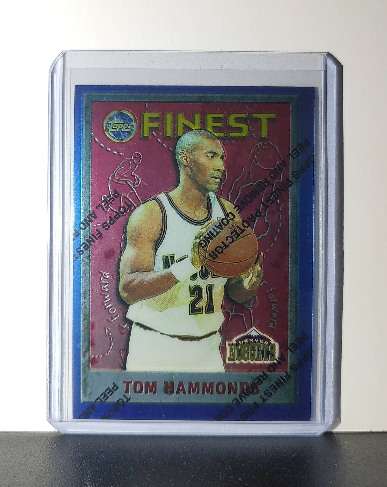 Tom Hammonds 1995-96 Topps Finest NBA #143 Card Denver Nuggets