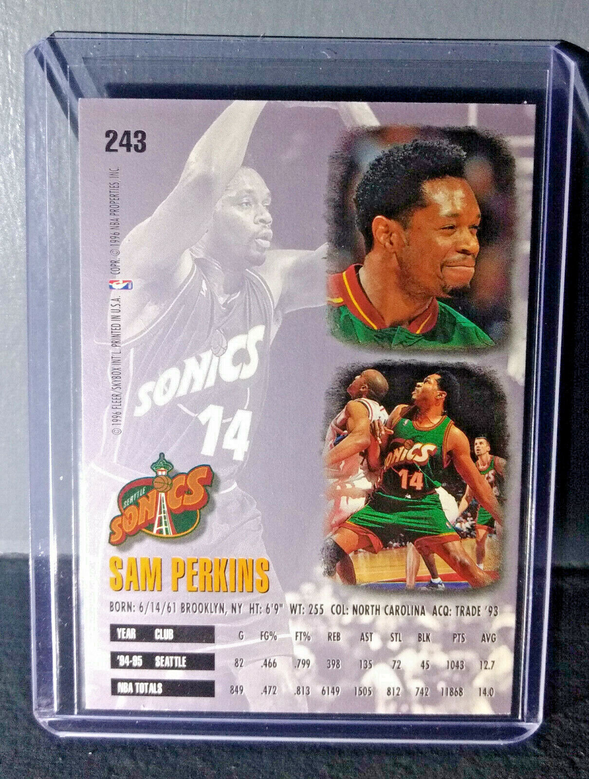 1995-96 Sam Perkins Fleer Ultra #243 Basketball Card