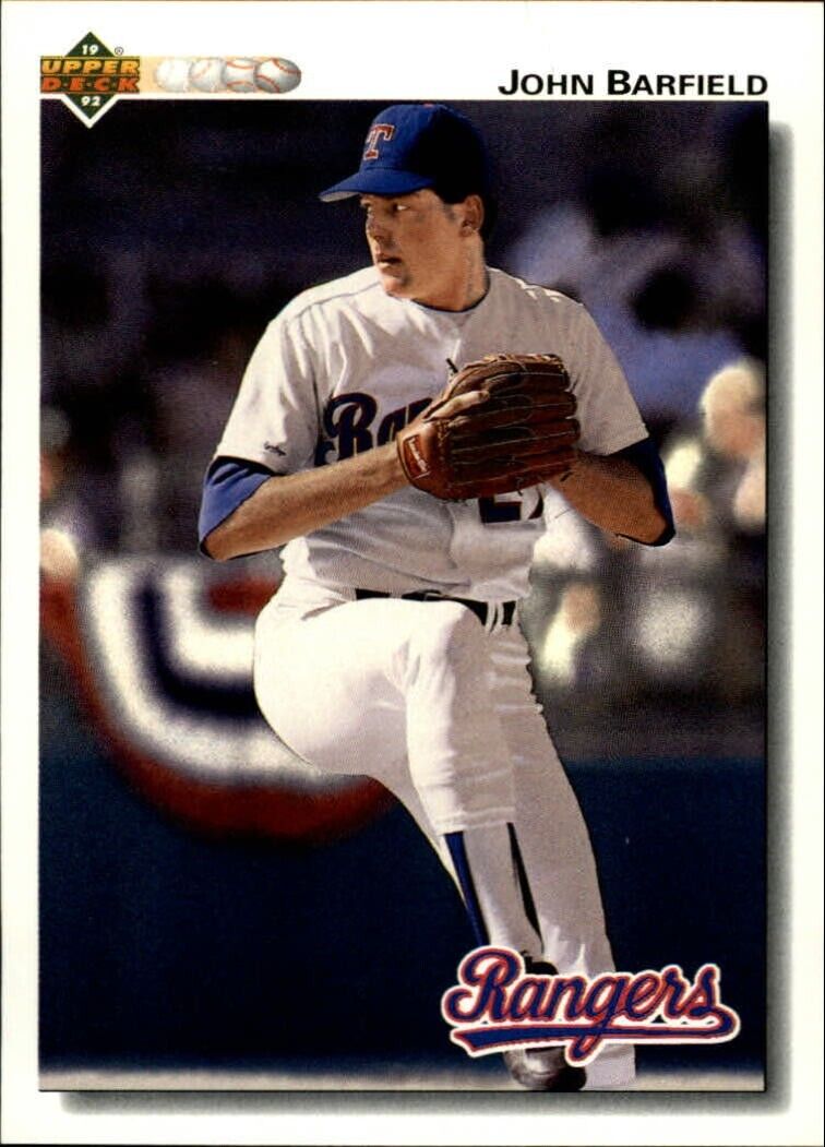John Barfield 1992 Upper Deck MLB #691 Baseball Card Texas Rangers