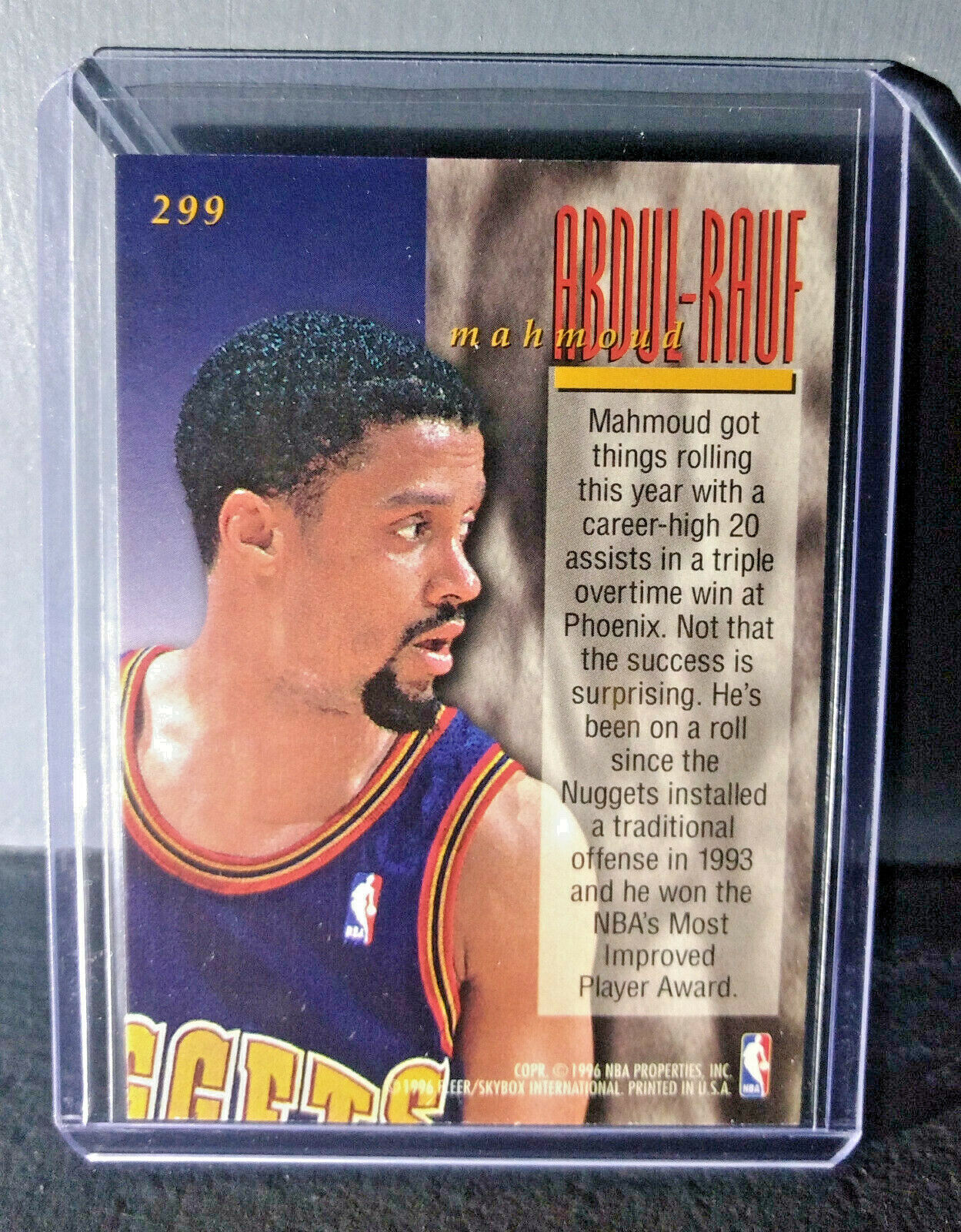 1995-96 Mahmoud Abdul-Rauf #299 Ultra Encore Basketball Card 