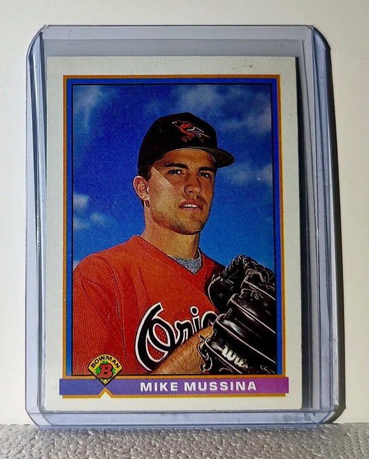 Mike Mussina 1991 Topps Bowman MLB #97 Baseball Card Baltimore Orioles