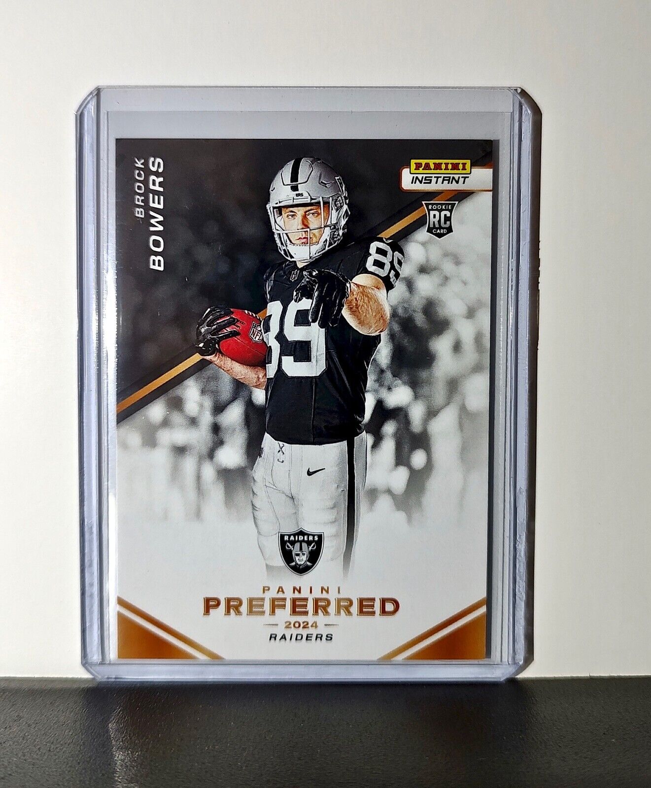 Brock Bowers 2024 Panini Preferred NFL #28 Rookie Football Card Raiders 1/335