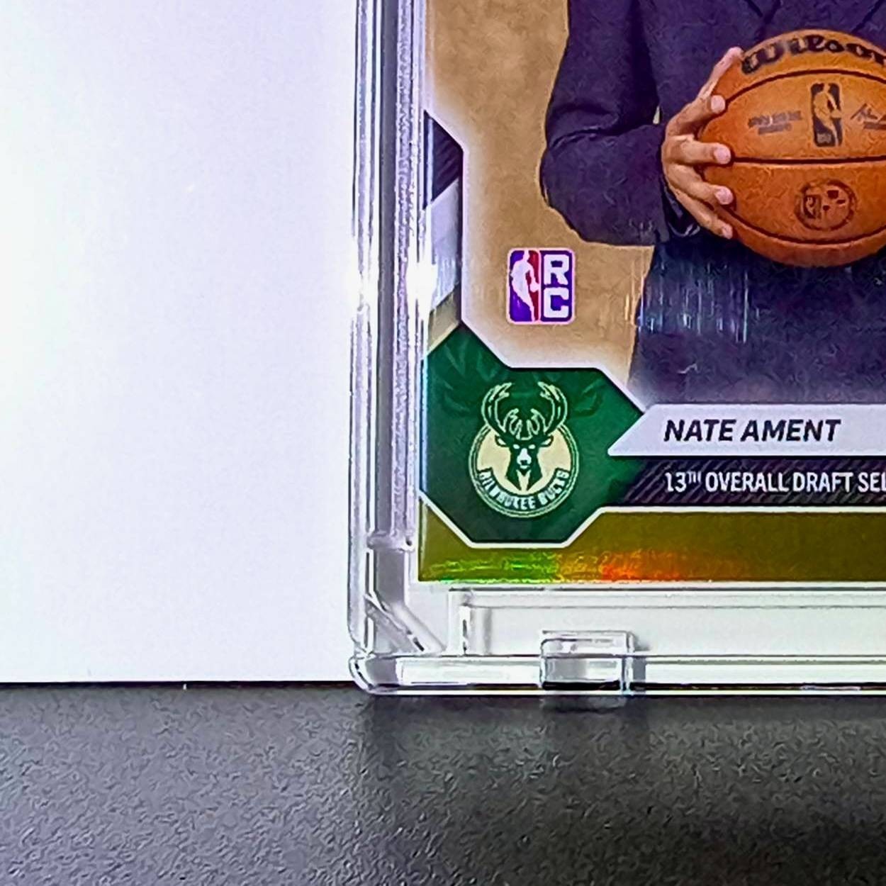 Nate Ament Rookie 2026-27 Topps NBA Draft #NAME Gold Foil 11/50 Milwaukee Bucks