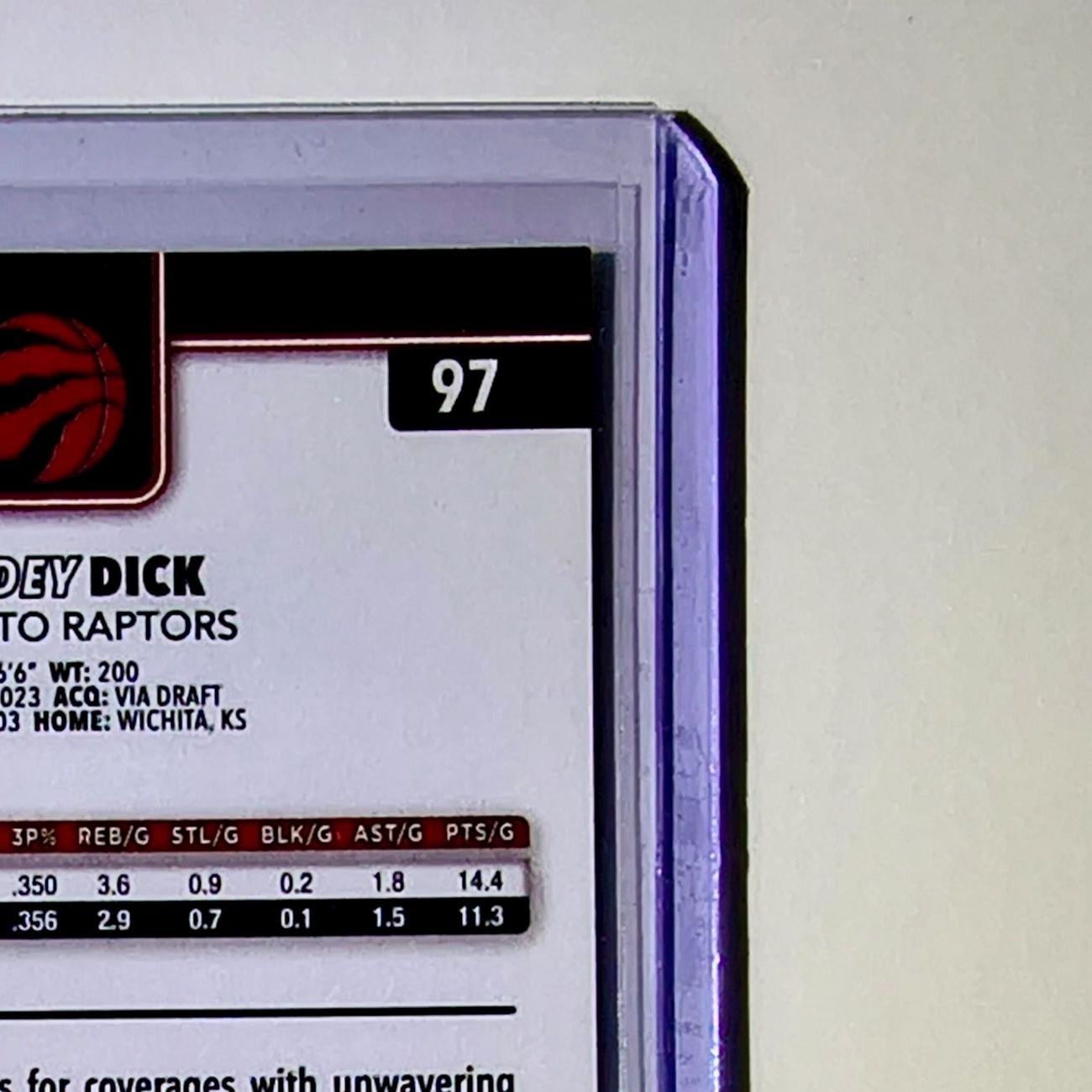 Gradey Dick 2025-26 NBA Topps Chrome Update #97 Basketball Card Toronto Raptors