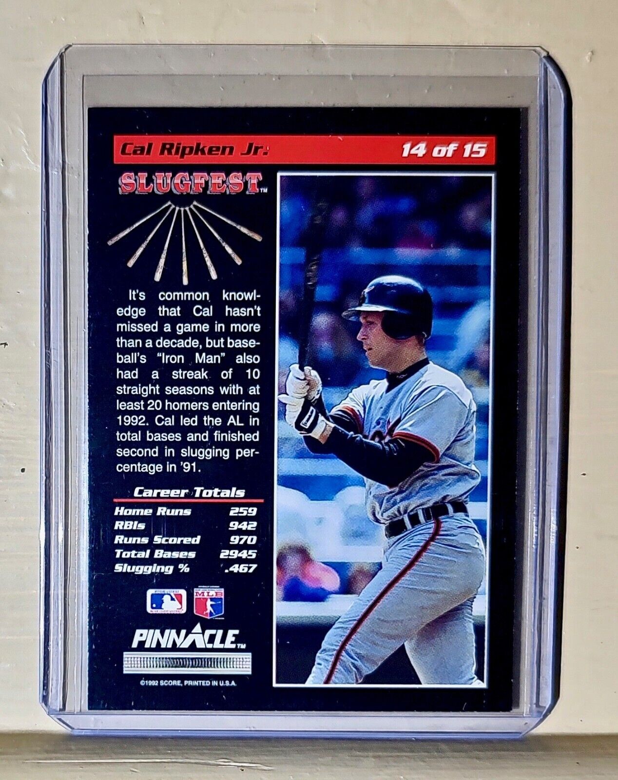 1992 Cal Ripken Jr Pinnacle #14 MLB Baseball Card Baltimore Orioles