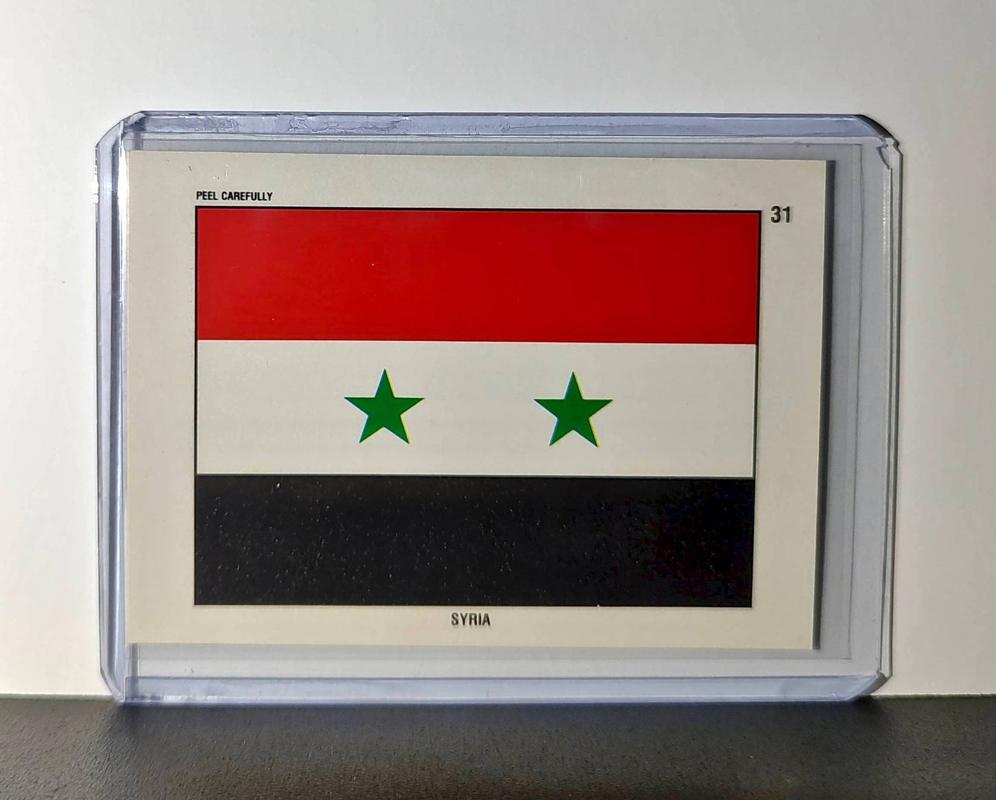 Syria Flag 1991 Topps Desert Storm #31 Sticker Card