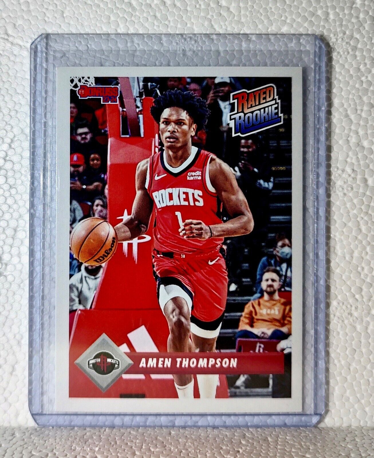 Amen Thompson 2023-24 Panini NBA #19 Rated Rookie Retro Card Rockets 1/715