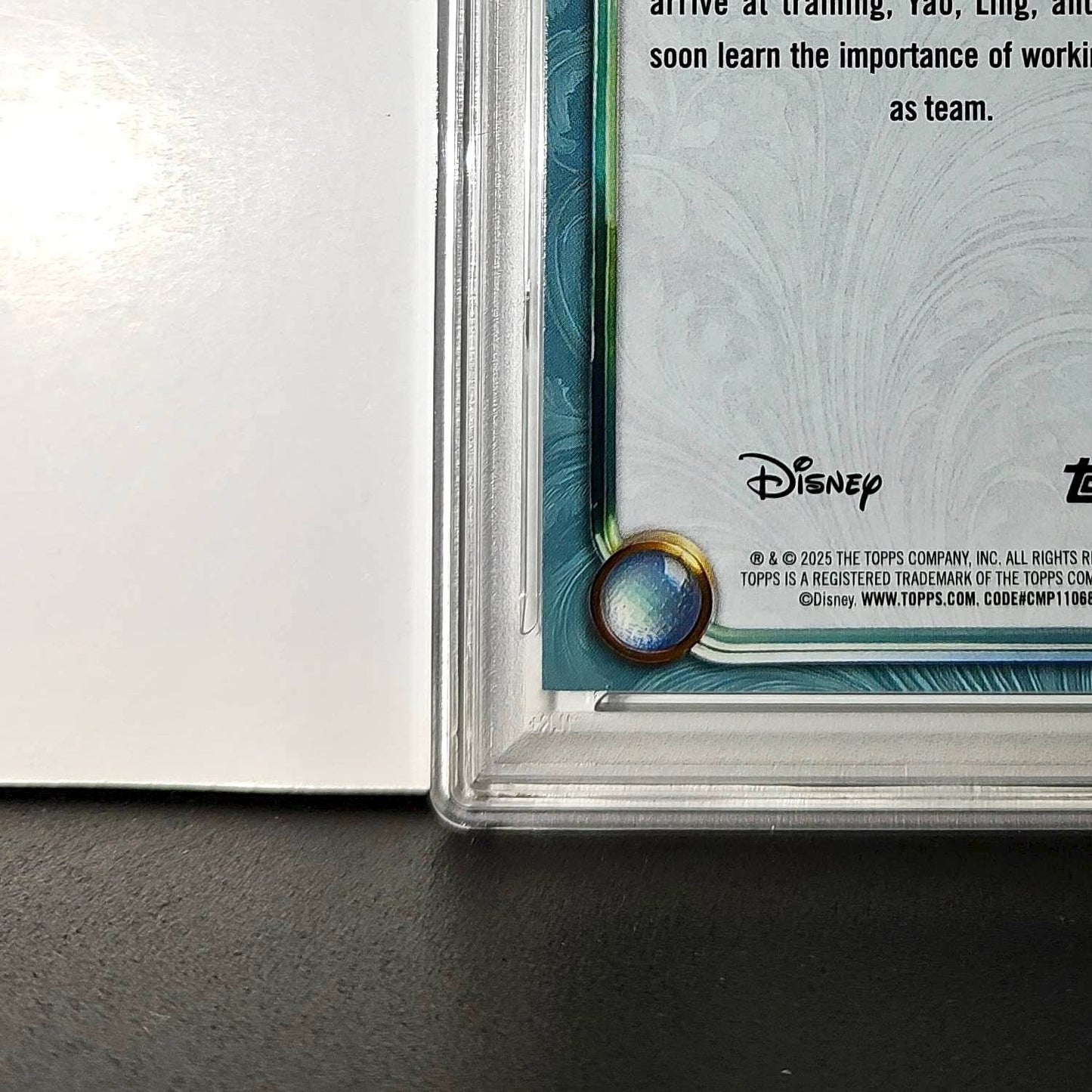 Yao 2025 Topps Disney Wonder #137 Diamond Card Mulan PSA 7