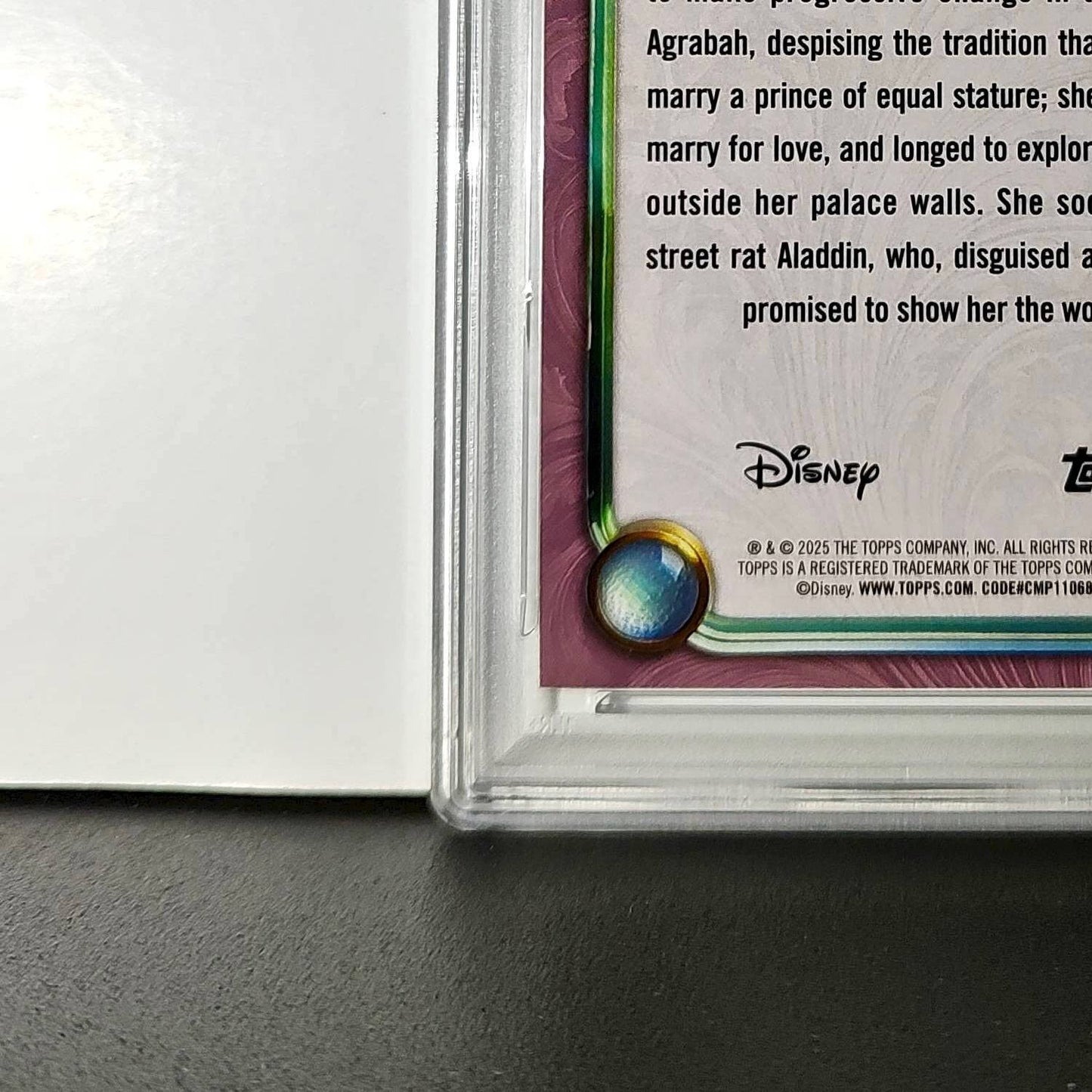 Jasmine 2025 Topps Disney Cartoon Princess #156 Card Aladdin PSA 9 Mint