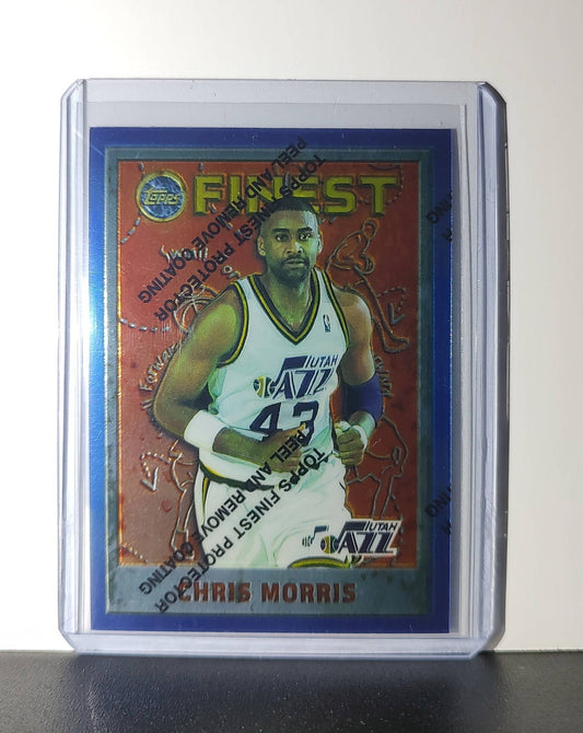 Chris Morris 1995-96 Topps Finest NBA #250 Card Utah Jazz